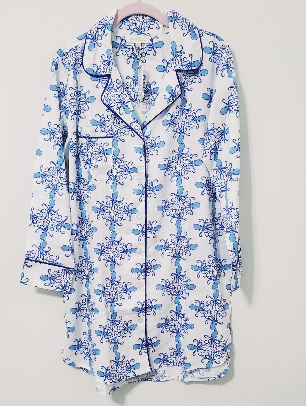 Jaye's Studio Cotton Sateen Sleep Shirt Sea Life Pattern Small 6-8 Small NEW